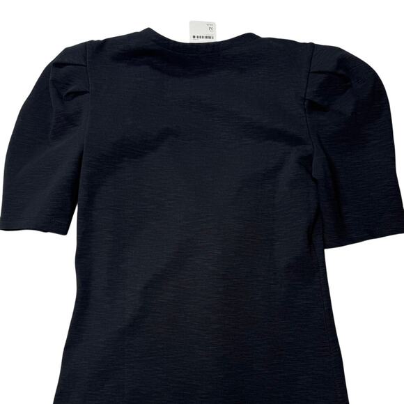 Free People Ellery Puff Sleeve Blouse NWT Black M - Picture 7 of 12